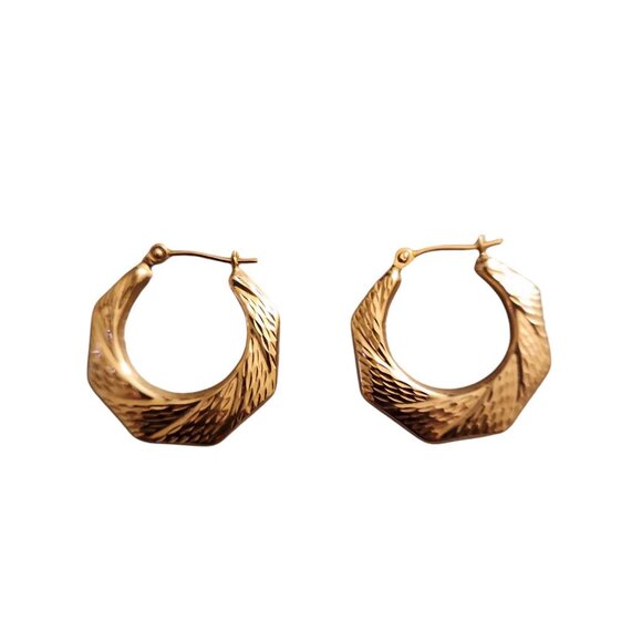 Hoop Earrings 14k Yellow-Gold* - Picture 12 of 15